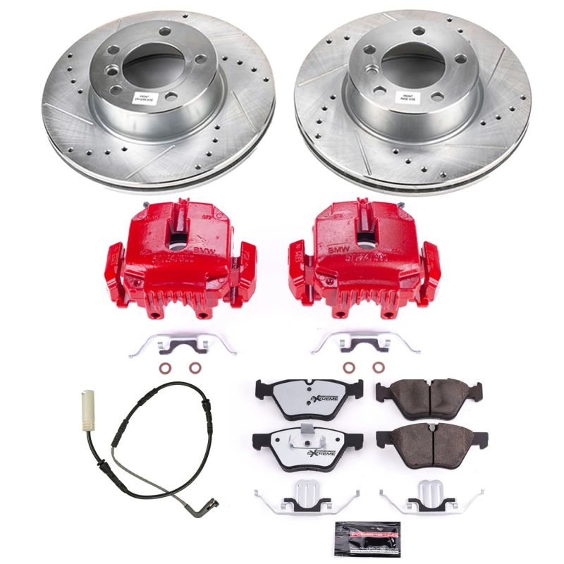 PSB Z26 Street Kit w/Cals - Power Stop 2007 BMW 328i Front Z26 Street Warrior Brake Kit w/Calipers