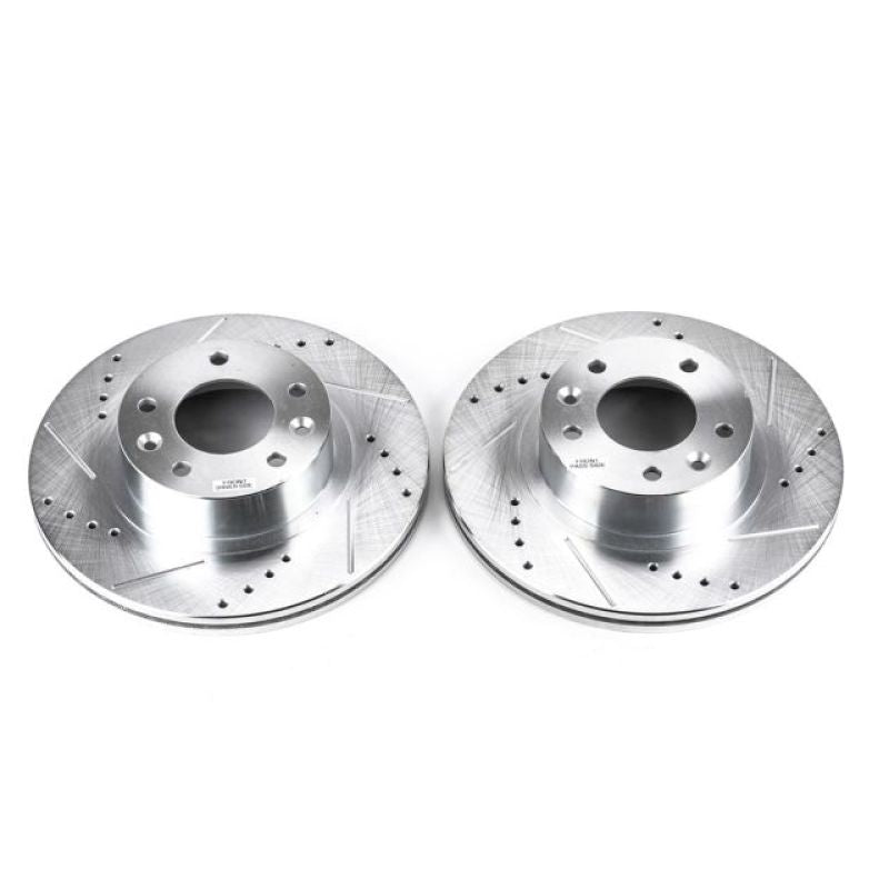 PSB Evolution Drill/Slot Rotor - Power Stop 93-95 Mazda RX-7 Front Evolution Drilled & Slotted Rotors - Pair