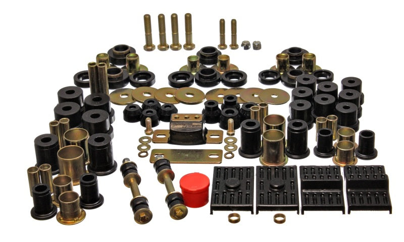 ES Hyper-Flex Sets - Black - Energy Suspension 67-69 Chevrolet Camaro (w/multi leaf springs) Black Hyper-flex Master Bushing Set