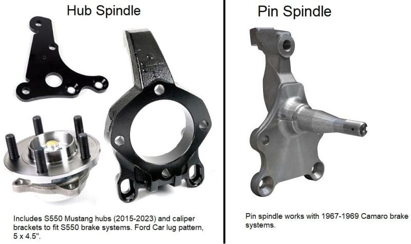 RID Steering Systems - Ridetech 61-65 Ford Falcon TruTurn Suspension System w/ Hub Spindles