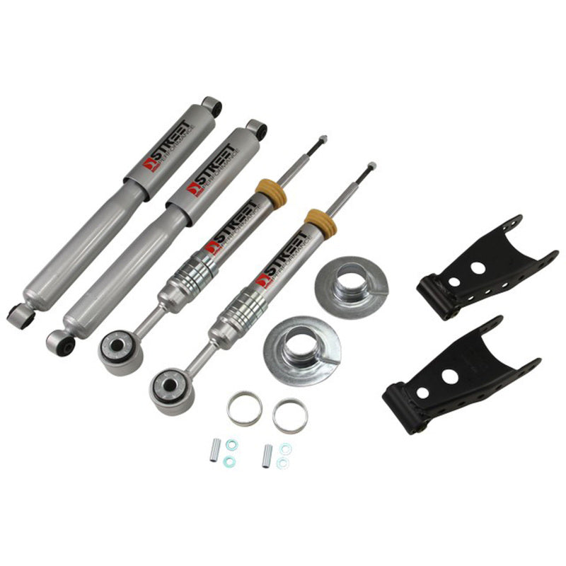 BT Lower Kit w SP Shocks - Belltech 09-13 Ford F150 All Cabs Short Bed 2WD Lowering Kit w/ SP Shocks +1 to -3in F/2in R Drop