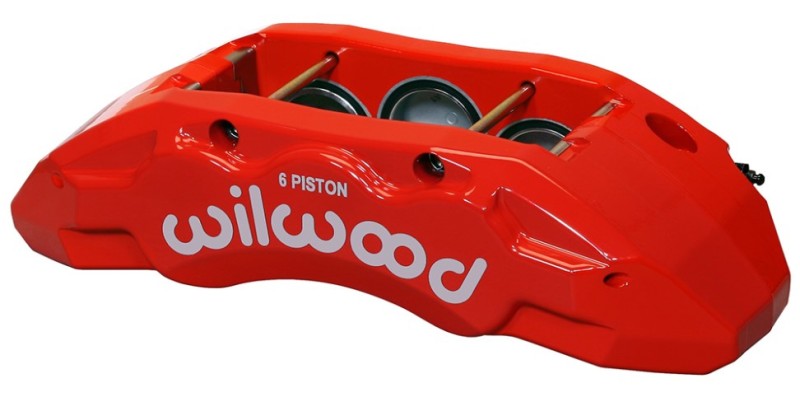 WIL TX6R Caliper - Wilwood Caliper-TX6R- L/H - Red 2.00/1.88/1.88in Pistons 1.50in Disc