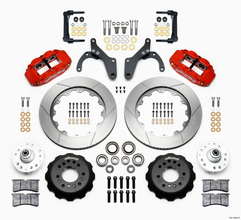 WIL Superlite Brake Kit - Wilwood Narrow Superlite 6R Front Hub Kit 14.00in Red 59-64 Chevy Impala / 63-64 Corvette