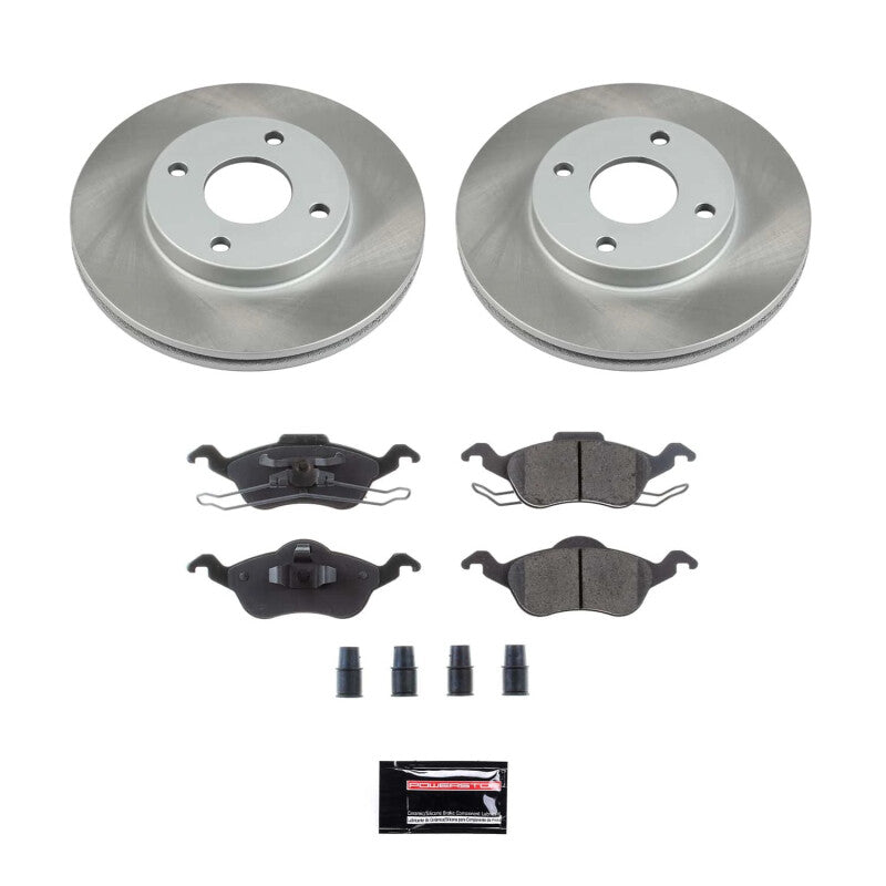 PSB Semi-Coated Rotor Kits - Power Stop 00-04 Ford Focus Front Semi-Coated Rotor Kit