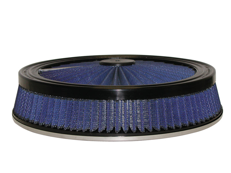 AFE Universal Pro-5 R Filter - aFe MagnumFLOW Air Filters Round Racing P5R A/F TOP Racer 14D x 3H (Blk/Blue)