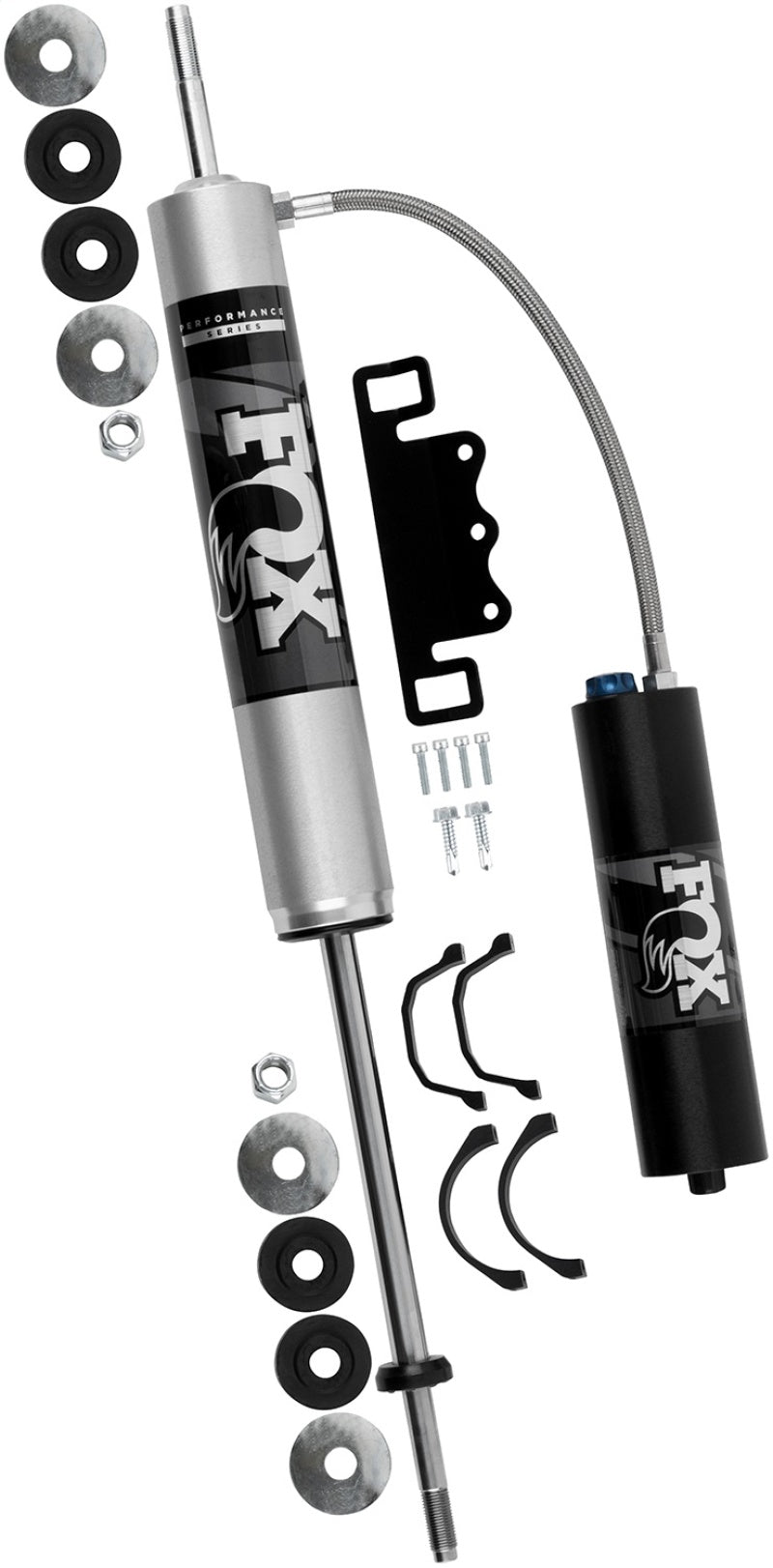 FOX 2.0 Perf Shock - Fox 88+ Nissan Patrol Y60 & Y61 2.0 Perf Series Frt Remote Reservoir Shock 0-1.5in Lift CD Adjuster