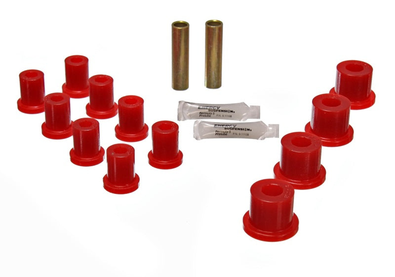 ES Spring/Shackle Bush - Red - Energy Suspension Jeep Spring Bushing Set - Red