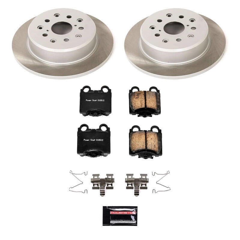PSB Semi-Coated Rotor Kits - Power Stop 02-10 Lexus SC430 Rear Semi-Coated Rotor Kit