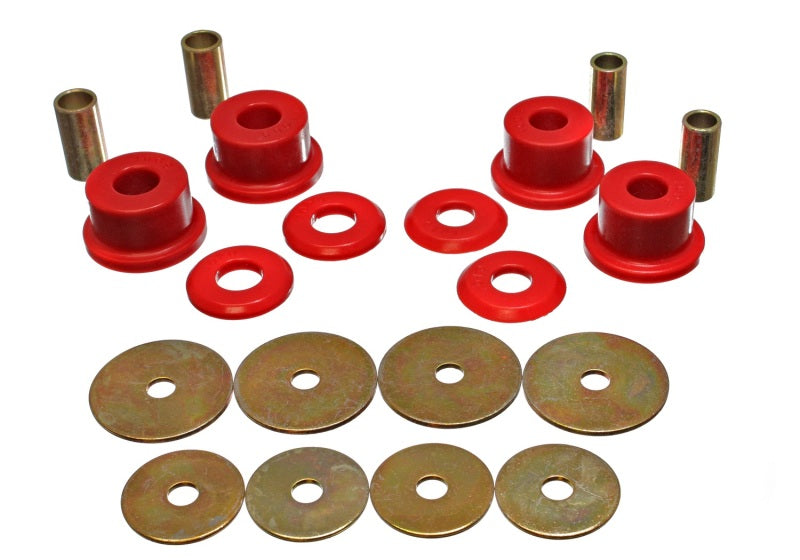 ES Subframe Bushings - Red - Energy Suspension 90-94 Mitsubishi Eclipse AWD Red Sub-Frame Bushing Set