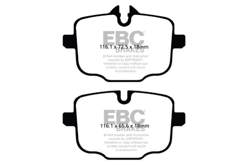 EBC Yellowstuff Brake Pad Sets - EBC 2021+ BMW M3/M4 3.0TT (G80/G82/G83) Yellowstuff Rear Brake Pads