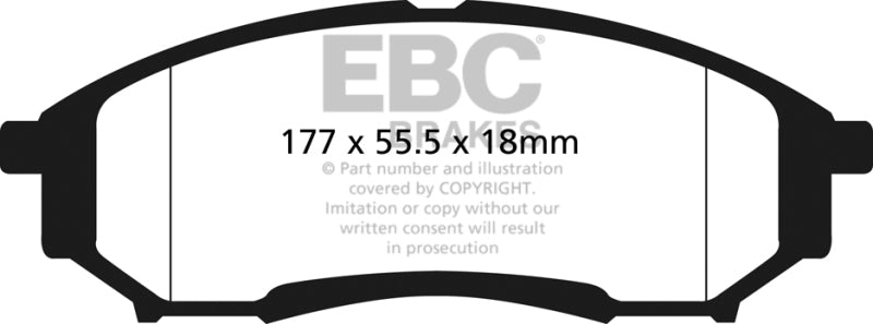 EBC Ultimax2 Brake Pad Sets - EBC 05-07 Ford F250 (inc Super Duty) 5.4 (2WD) Ultimax2 Rear Brake Pads