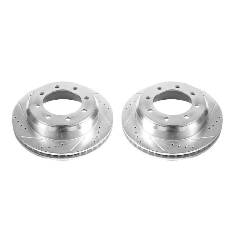 PSB Evolution Drill/Slot Rotor - Power Stop 08-14 Ford E-150 Rear Evolution Drilled & Slotted Rotors - Pair