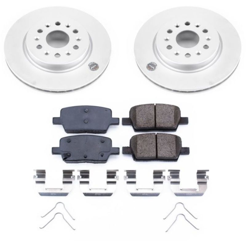PSB Z17 Evolution Coated Kit - Power Stop 18-19 Buick Enclave Rear Z17 Evolution Geomet Coated Brake Kit