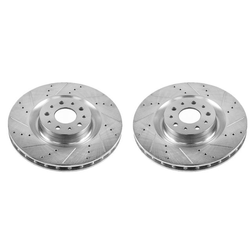 PSB Evolution Drill/Slot Rotor - Power Stop 14-19 Fiat 500L Front Evolution Drilled & Slotted Rotors - Pair