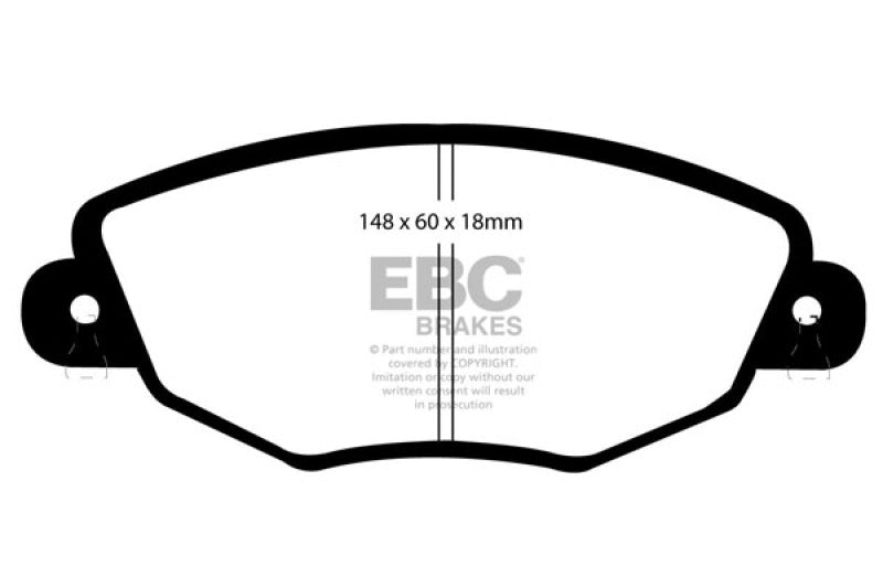 EBC Yellowstuff Brake Pad Sets - EBC 01-04 Jaguar X-Type 2.5 Yellowstuff Front Brake Pads