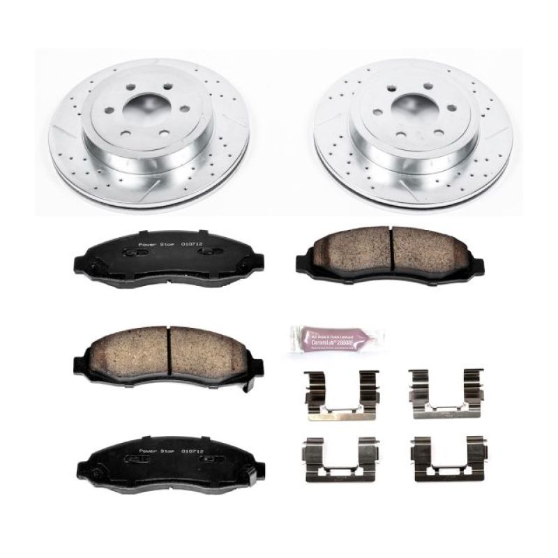 PSB Z23 Evolution Kit - Power Stop 03-04 Dodge Dakota Front Z23 Evolution Sport Brake Kit