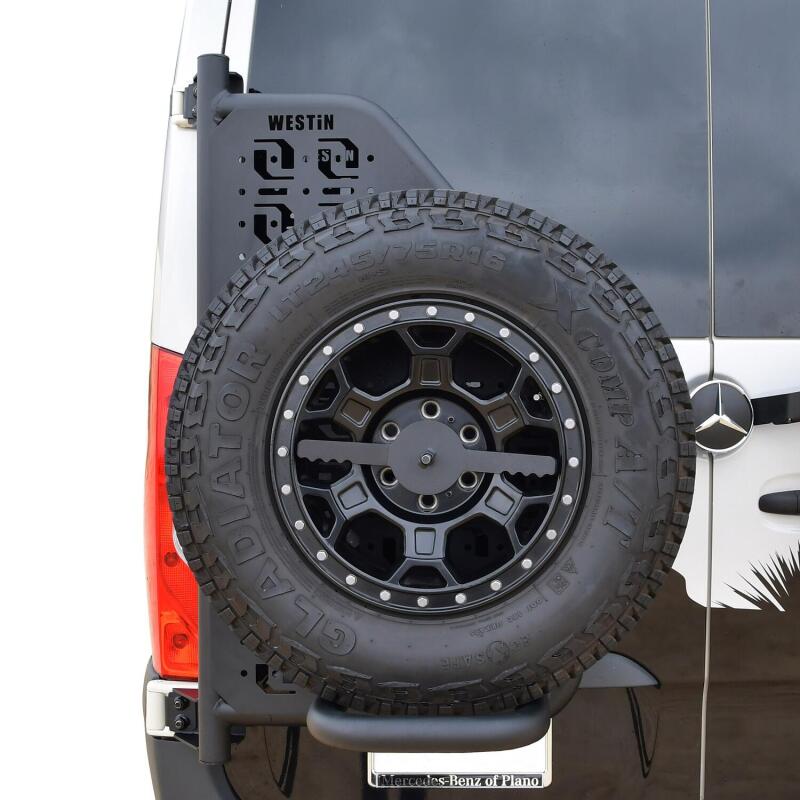 WES XTS Bumpers - Westin 19-24 Mercedes-Benz Sprinter Accessory Carrier For XTS - Rear Driver Side - Textured Black