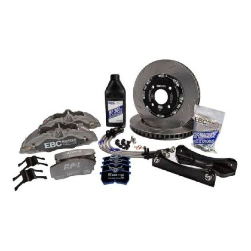 EBC Big Brake Kits - EBC Racing 02-12 Subaru WRX STi Anodized Apollo-6 Caliper 355x32mm Rotors Front Big Brake Kit