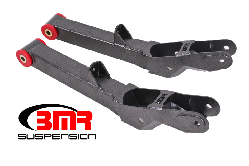 BMR Control Arms - BMR 10-15 5th Gen Camaro Rear Lower Control Arms Non-Adj. (Polyurethane) - Black Hammertone