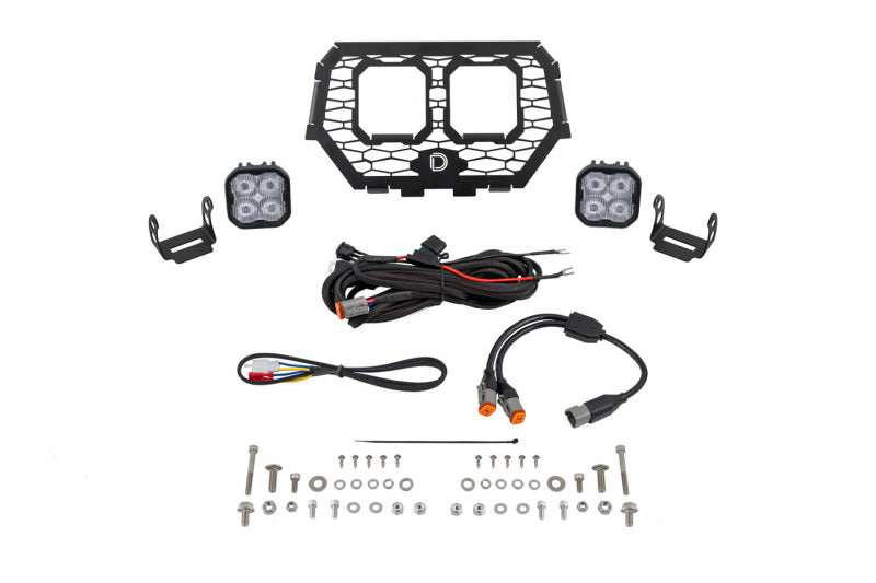 DIO Powersport LED Grille Kit - Diode Dynamics 14-18 Polaris RZR XP Stage Series LED Grille Kit - Sport White Fog