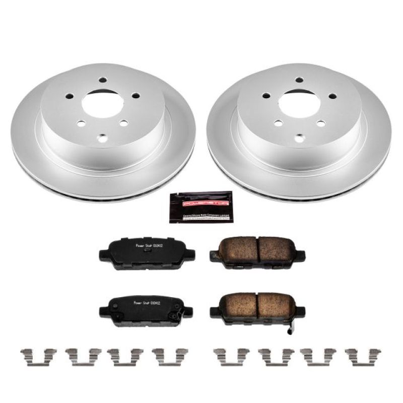 PSB Z17 Evolution Coated Kit - Power Stop 03-12 Infiniti FX35 Rear Z17 Evolution Geomet Coated Brake Kit