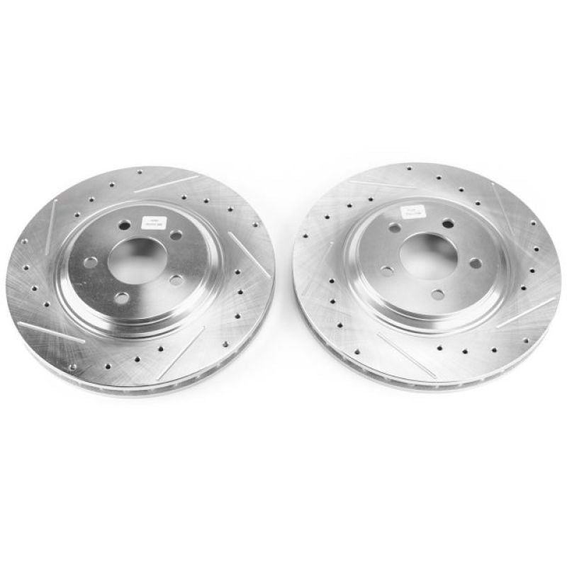 PSB Evolution Drill/Slot Rotor - Power Stop 94-01 Ford Mustang Front Evolution Drilled & Slotted Rotors - Pair