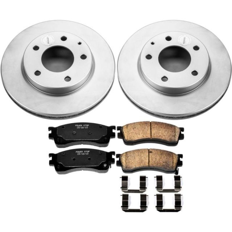 PSB Z17 Evolution Coated Kit - Power Stop 01-03 Mazda Protege Front Z17 Evolution Geomet Coated Brake Kit