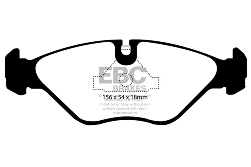 EBC Redstuff Brake Pad Sets - EBC 90-98 Saab 9000 2.0 Redstuff Front Brake Pads
