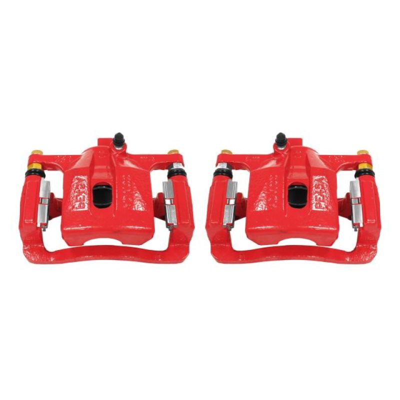 PSB Red Calipers - Power Stop 06-10 Hummer H3 Rear Red Calipers w/Brackets - Pair