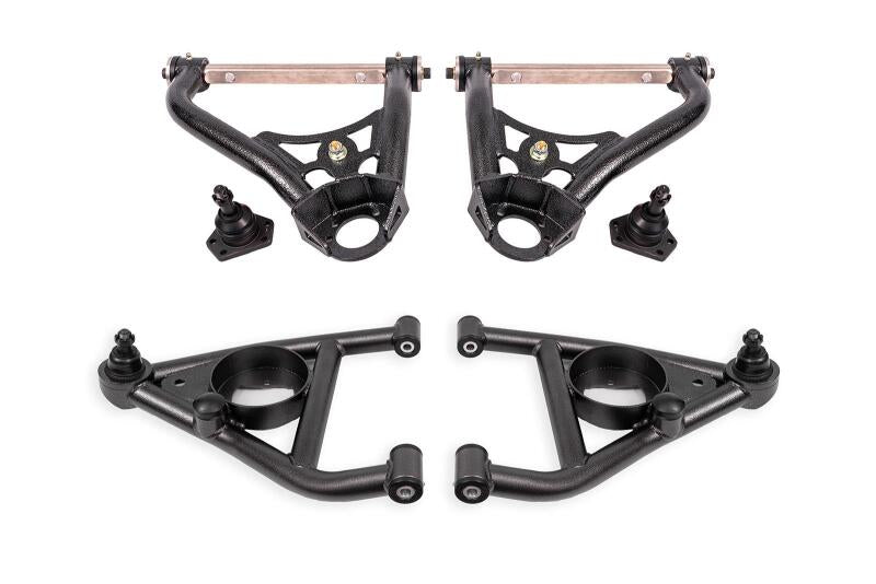 BMR Control Arms - BMR 67-69 GM F-Body / 68-74 X-Body Non-Adj. Upper & Lower A-Arms (Polyurethane) - Black Hammertone