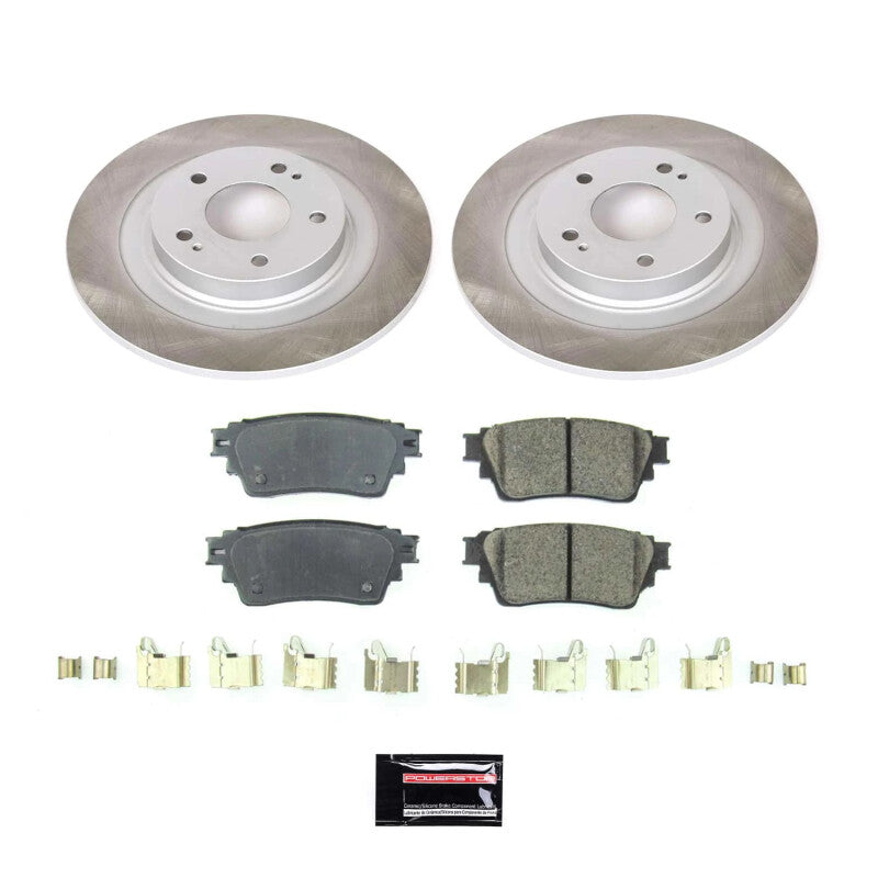 PSB Semi-Coated Rotor Kits - Power Stop 18-20 Mitsubishi Outlander PHEV Rear Semi-Coated Rotor Kit