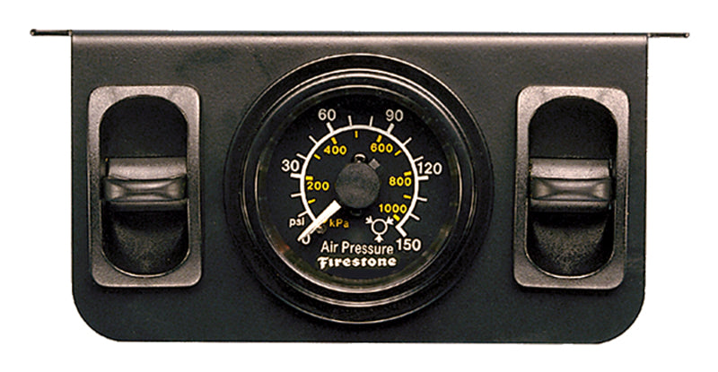 FIR Control Panels - Firestone Air Adjustable Leveling Pneumatic Control Panel w/Dual Black Gauge 0-150psi (WR17602145)