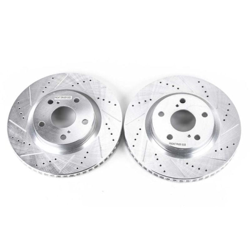 PSB Evolution Drill/Slot Rotor - Power Stop 13-18 Lexus ES300h Front Evolution Drilled & Slotted Rotors - Pair