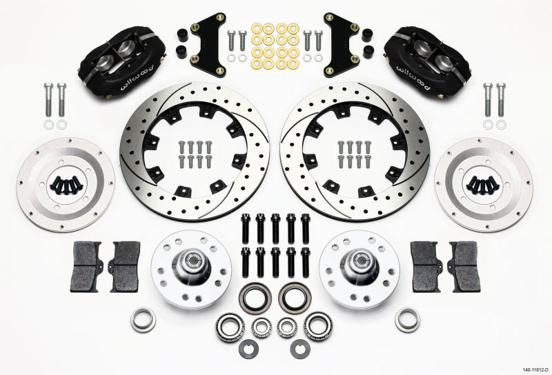 WIL Dynalite Brake Kit - Wilwood Forged Dynalite Front Kit 12.19in Drilled 49-54 Chevy/53-62 Corvette (*Line Kit Needed*)