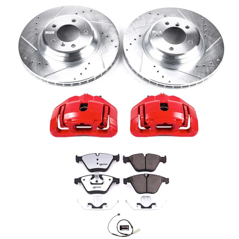PSB Red Calipers - Power Stop 11-13 BMW 335is Front Z26 Street Kit w/Cals