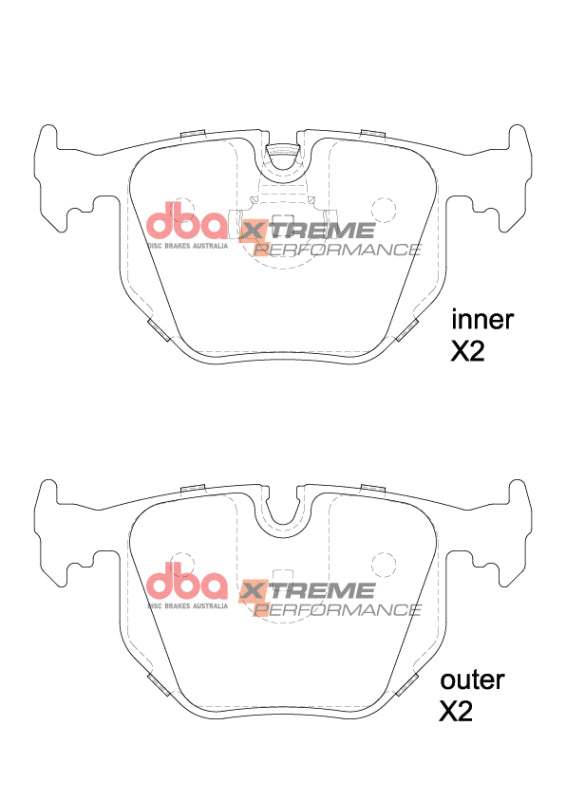 DBA XP Performance Brake Pads - DBA 03-06 BMW M3 E46 XP Performance Rear Brake Pads