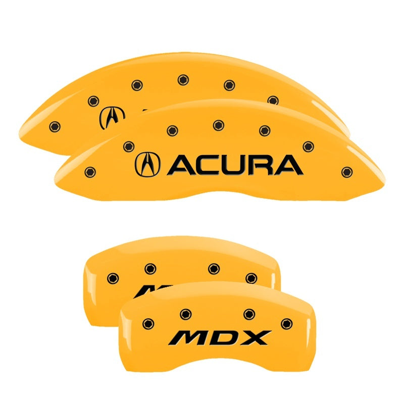 MGP Caliper Covers 4 Logo - MGP 4 Caliper Covers Engraved Front Acura Rear MDX Yellow Finish Black Char 2019 Acura MDX