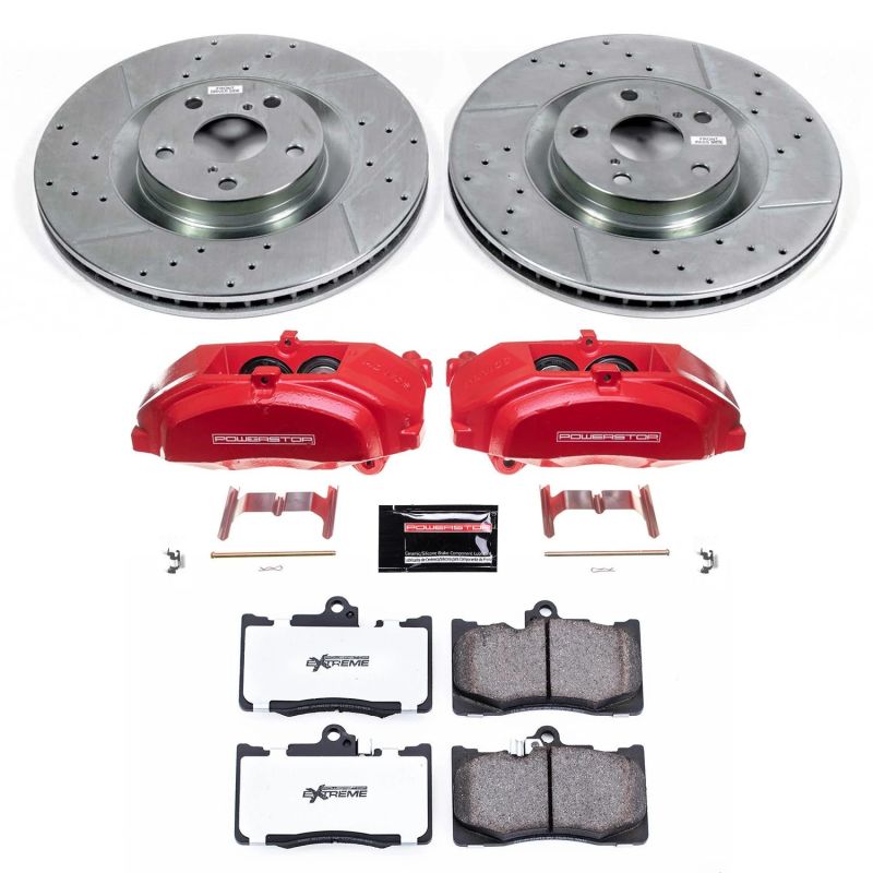 PSB Red Calipers - Power Stop 15-21 Lexus RC350 Front Z26 Street Kit w/Cals
