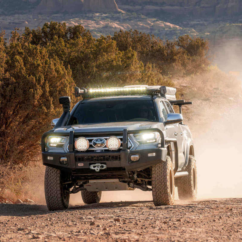 ARB Summit Bull Bars - ARB Summit Combar Textured Fogii Tacoma w/ Camera Relocation Kit