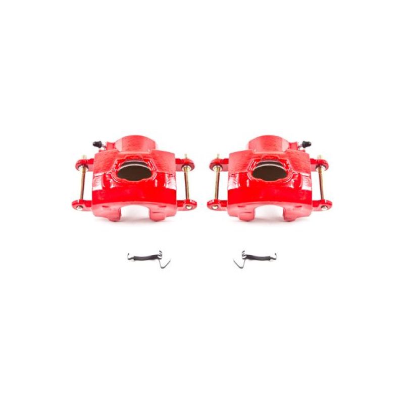 PSB Red Calipers - Power Stop 94-96 Chevrolet Impala Front Red Calipers w/o Brackets - Pair