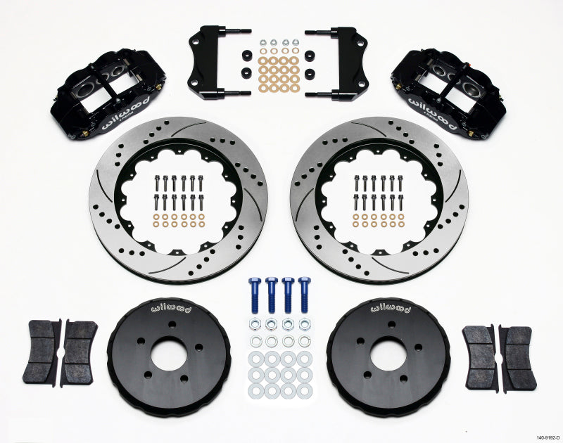 WIL Superlite Brake Kit - Wilwood Narrow Superlite 6R Front Hat Kit 14.00in Drilled Nissan 350Z/Fiti G35
