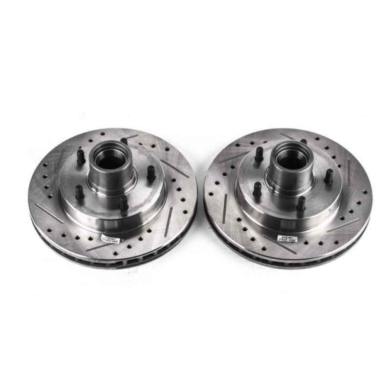 PSB Evolution Drill/Slot Rotor - Power Stop 79-81 Buick Century Front Evolution Drilled & Slotted Rotors - Pair
