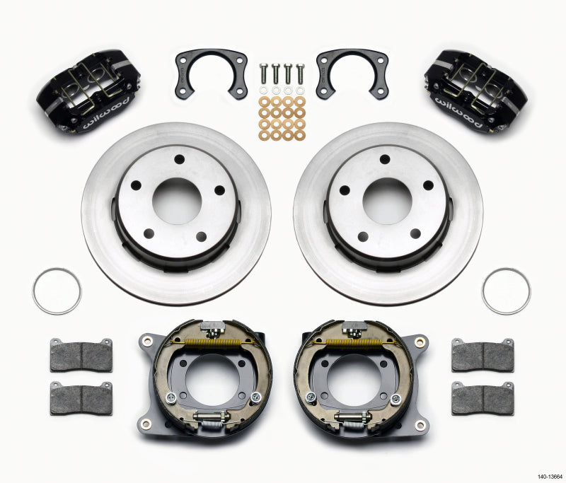 WIL Dynapro Brake Kit - Wilwood Dynapro Lug Mount P/S Park Brake Kit Big Ford New 2.38in Off Bronco 5 x 5.50