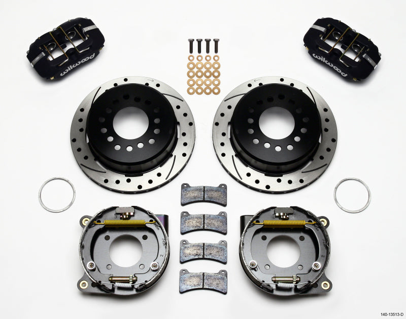 WIL Dynapro Brake Kit - Wilwood Dynapro Low-Profile 11.00in P-Brake Kit Drilled BOP Axle 2.75in Bearing 2.75 Offset