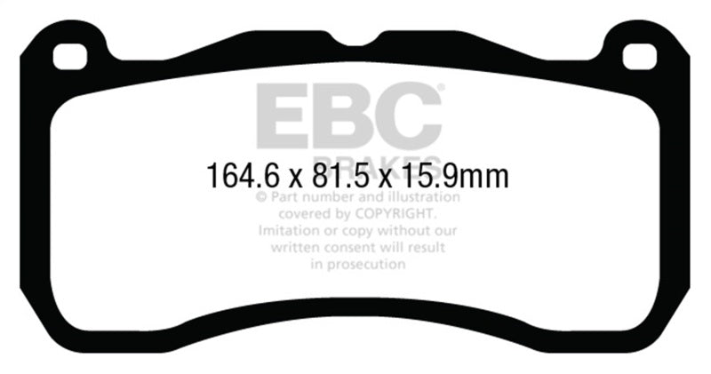 EBC Bluestuff Brake Pad Sets - EBC 13-14 Ford Mustang GT500 Bluestuff Front Brake Pads