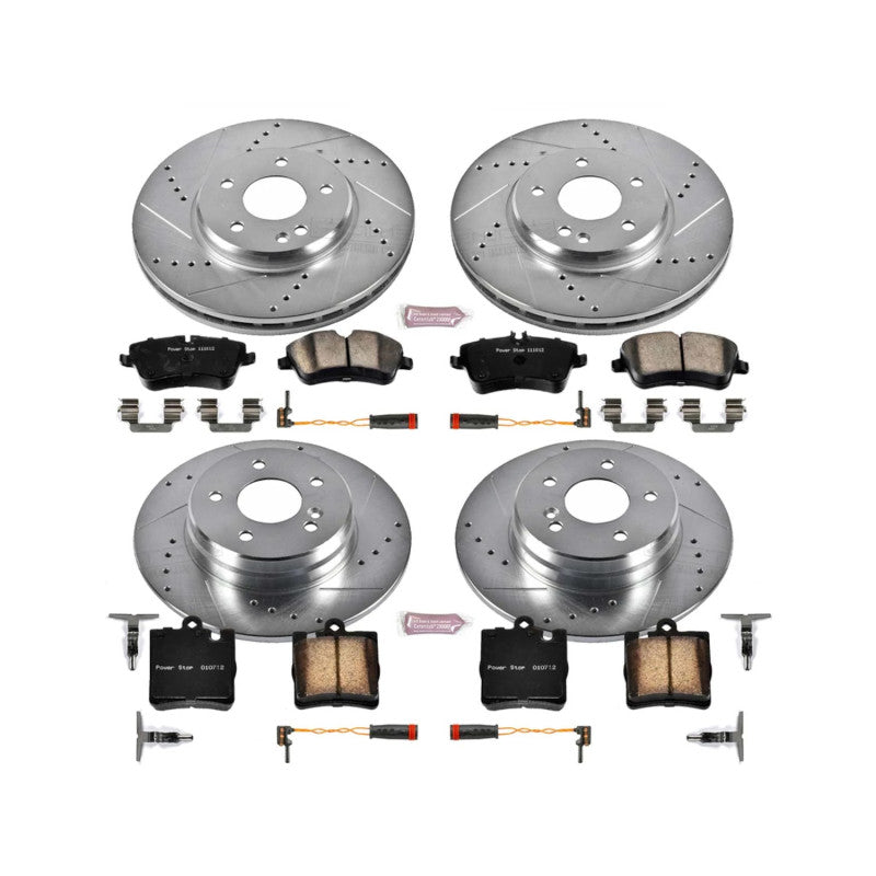PSB Z23 Evolution Kit - Power Stop 2003 Mercedes-Benz C230 Front & Rear Z23 Evolution Brake Kit