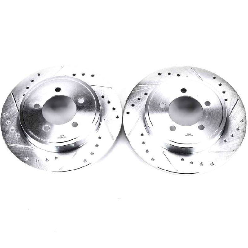 PSB Evolution Drill/Slot Rotor - Power Stop 02-10 Ford Explorer Rear Evolution Drilled & Slotted Rotors - Pair
