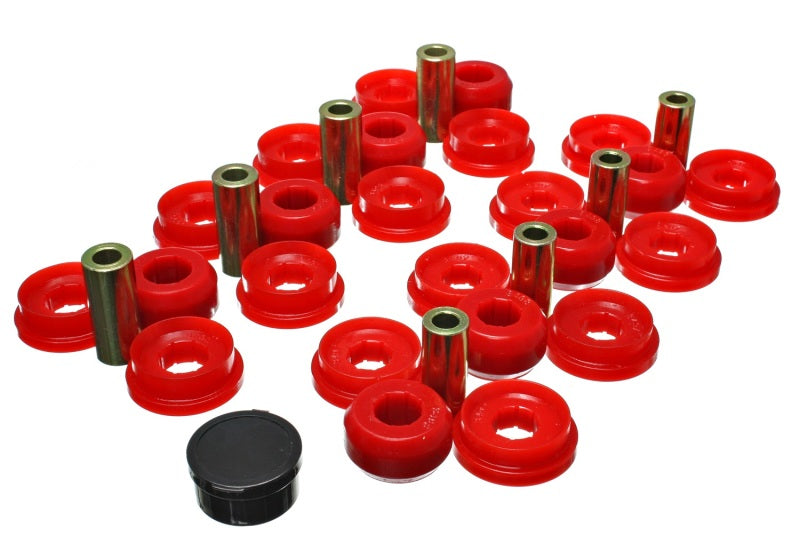 ES Cntrl Arm Bushings - Red - Energy Suspension 03-09 Lexus Gx470 / 07-09 Toyota FJ Cruiser Red Rear End Control Arm Bushing Set