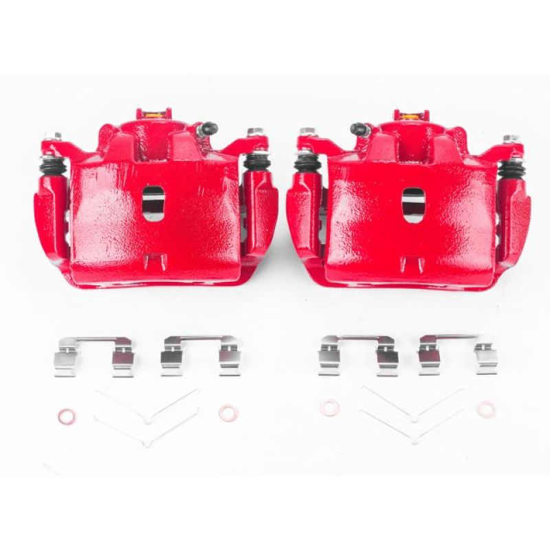 PSB Red Calipers - Power Stop 13-15 Acura ILX Front Red Calipers w/Brackets - Pair