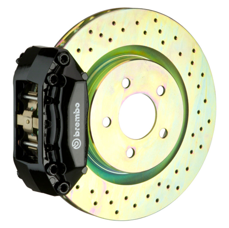 BRB Big Brake Kits - Brembo 92-98 318i/325i (Excl. xDrive) Front GT BBK 4 Piston Cast 2pc 320x28 1pc Rotor Drilled-Black
